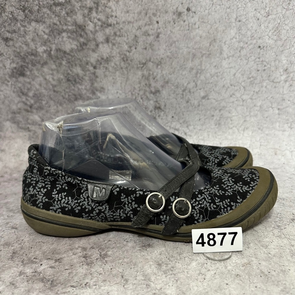 Merrell Zodiac Mary Jane Shoes Womens 7 Black Floral J73872 Comfort Casual Flats